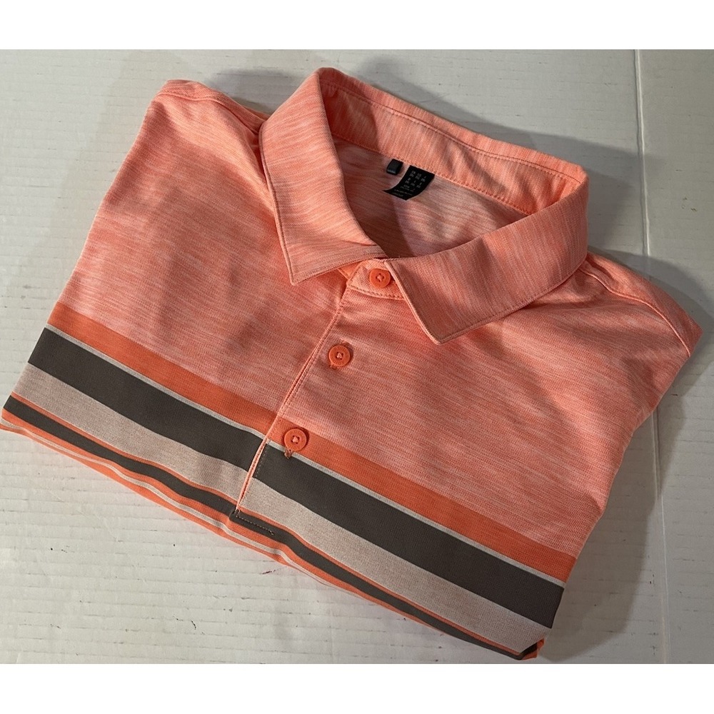 Adidas Golf Men's SS Peach/Gray Polo Sz 2XL‎
